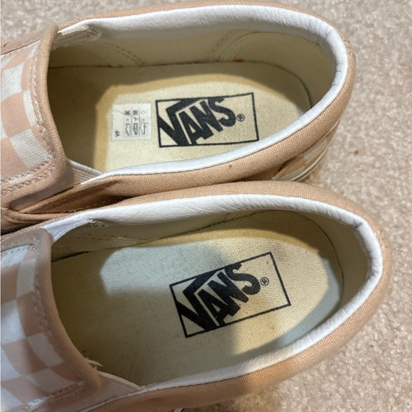 Vans Pink and White Checkered Slip-On Sneakers - Picture 3 of 7